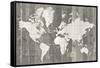 Old World Map Neutral-Wild Apple Portfolio-Framed Stretched Canvas