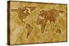 Old World Map-Arcoss-Stretched Canvas