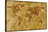 Old World Map-Arcoss-Stretched Canvas