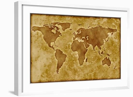 Old World Map-Arcoss-Framed Art Print