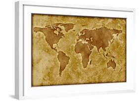 Old World Map-Arcoss-Framed Art Print