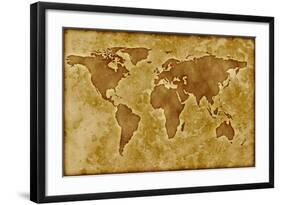 Old World Map-Arcoss-Framed Art Print