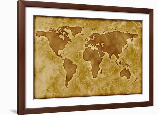 Old World Map-Arcoss-Framed Art Print