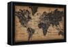 Old World Map-null-Framed Stretched Canvas