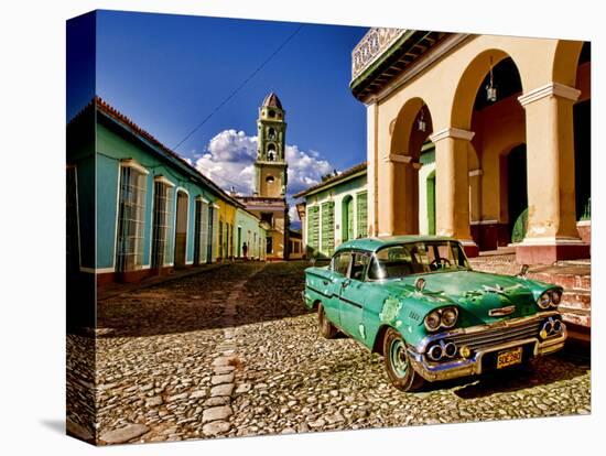 Old Worn 1958 Classic Chevy, Trinidad, Cuba-Bill Bachmann-Stretched Canvas