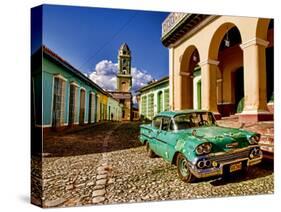 Old Worn 1958 Classic Chevy, Trinidad, Cuba-Bill Bachmann-Stretched Canvas