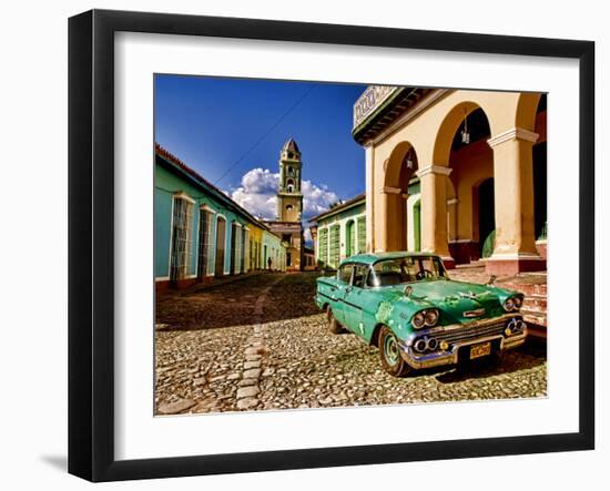 Old Worn 1958 Classic Chevy, Trinidad, Cuba-Bill Bachmann-Framed Photographic Print