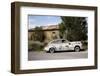 Old worn classic car parked on the side of the road, New Mexico, Route 66-Julien McRoberts-Framed Photographic Print