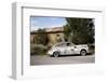 Old worn classic car parked on the side of the road, New Mexico, Route 66-Julien McRoberts-Framed Photographic Print