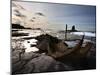 Old Wreck and Black Nab at Saltwick Bay, Near Whitby, North Yorkshire, Yorkshire, England, UK-Mark Sunderland-Mounted Photographic Print