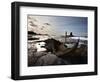 Old Wreck and Black Nab at Saltwick Bay, Near Whitby, North Yorkshire, Yorkshire, England, UK-Mark Sunderland-Framed Photographic Print