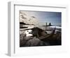 Old Wreck and Black Nab at Saltwick Bay, Near Whitby, North Yorkshire, Yorkshire, England, UK-Mark Sunderland-Framed Photographic Print