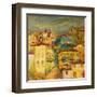 Old Yellow Village Houses-kirilstanchev-Framed Art Print