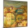 Old Yellow Village Houses-kirilstanchev-Mounted Art Print