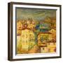 Old Yellow Village Houses-kirilstanchev-Framed Art Print