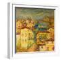 Old Yellow Village Houses-kirilstanchev-Framed Art Print