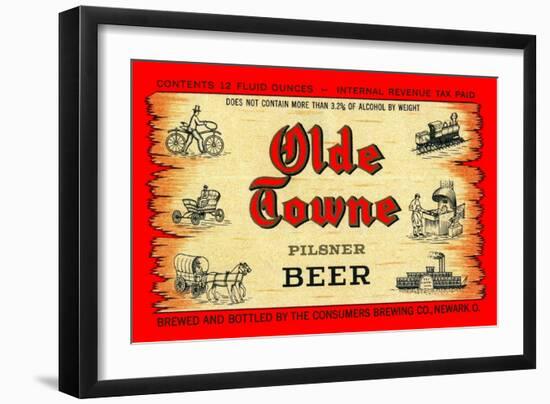 Olde Towne Pilsner Beer-null-Framed Art Print