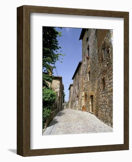 Oldest Building in the Best Preserved Fortified Medieval Village in Tuscany-Pearl Bucknall-Framed Photographic Print