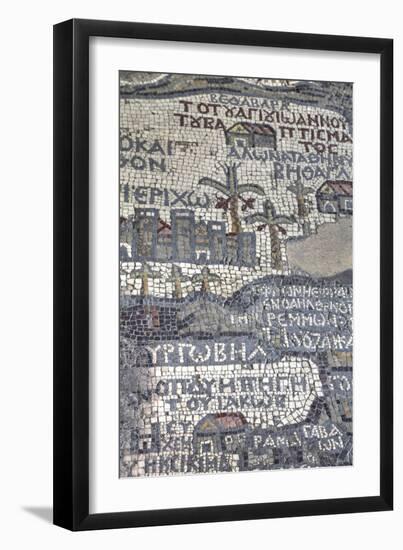 Oldest Map of Palestine, Mosaic, Dated Ad 560, St. George's Church, Madaba, Jordan, Middle East-Richard Maschmeyer-Framed Photographic Print