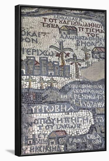 Oldest Map of Palestine, Mosaic, Dated Ad 560, St. George's Church, Madaba, Jordan, Middle East-Richard Maschmeyer-Framed Photographic Print