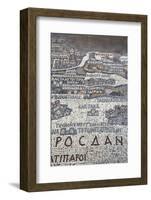 Oldest Map of Palestine, Mosaic, Dated Ad 560, St. George's Church, Madaba, Jordan, Middle East-Richard Maschmeyer-Framed Photographic Print