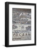 Oldest Map of Palestine, Mosaic, Dated Ad 560, St. George's Church, Madaba, Jordan, Middle East-Richard Maschmeyer-Framed Photographic Print