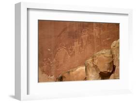 Oldest Pueblos and Navajos Tracks of Art on the Cliffs of Monument Valley-Olivier Goujon-Framed Photographic Print