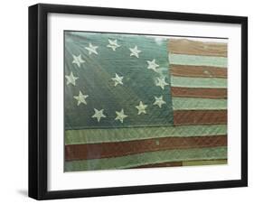 Oldest U.S. Flag, State House, Annapolis, Maryland, USA-Walter Rawlings-Framed Premium Photographic Print