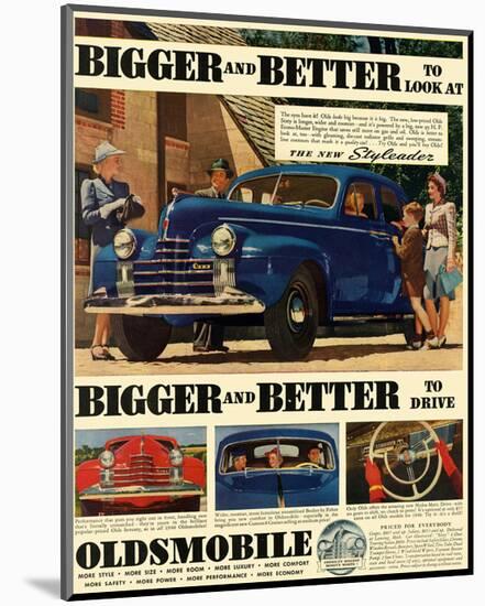 Oldsmobile - Better to Look At-null-Mounted Art Print