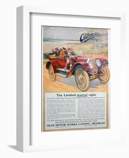 Oldsmobile Car Advert, 1911-null-Framed Giclee Print