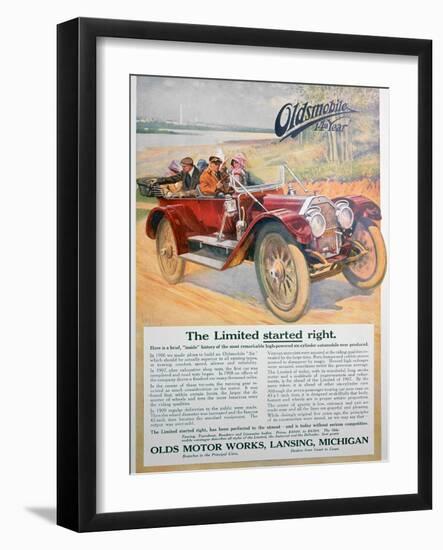 Oldsmobile Car Advert, 1911-null-Framed Giclee Print