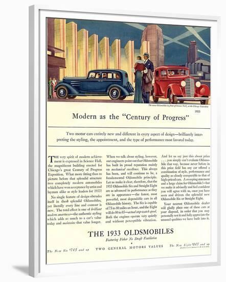 Oldsmobile Century of Progress-null-Framed Premium Giclee Print