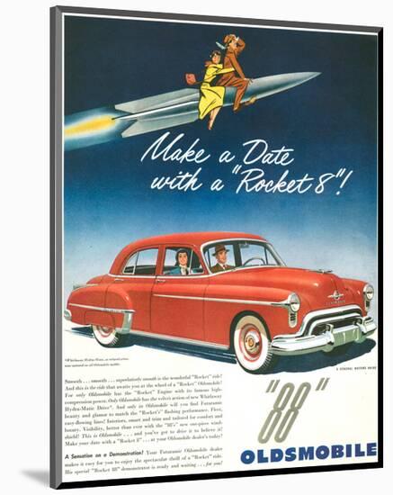 Oldsmobile-Date With Rocket 88-null-Mounted Premium Giclee Print