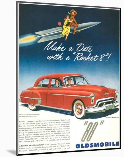 Oldsmobile-Date With Rocket 88-null-Mounted Art Print