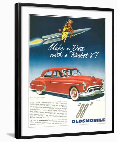 Oldsmobile-Date With Rocket 88-null-Framed Art Print