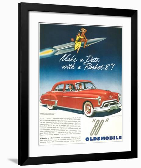 Oldsmobile-Date With Rocket 88-null-Framed Art Print