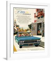 Oldsmobile-Drive the New F-85-null-Framed Art Print