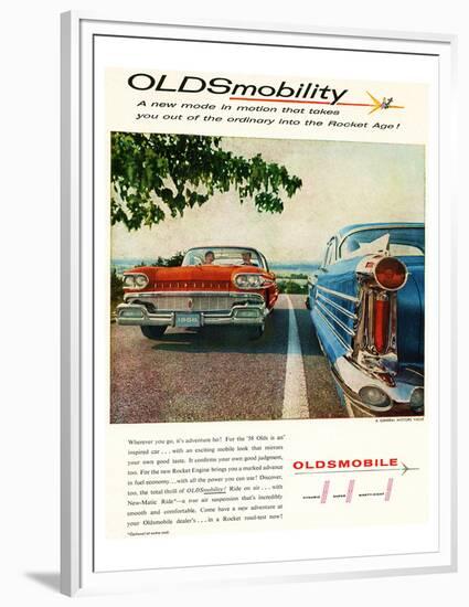 Oldsmobile-Into the Rocket Age-null-Framed Premium Giclee Print