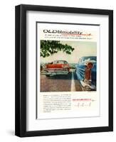 Oldsmobile-Into the Rocket Age-null-Framed Art Print