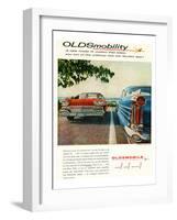 Oldsmobile-Into the Rocket Age-null-Framed Art Print