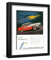 Oldsmobile-Just Let It Rocket-null-Framed Art Print