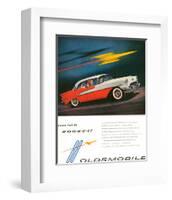 Oldsmobile-Just Let It Rocket-null-Framed Art Print