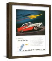 Oldsmobile-Just Let It Rocket-null-Framed Art Print