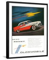 Oldsmobile-Just Let It Rocket-null-Framed Art Print