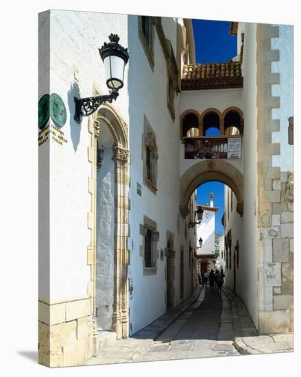 Oldtown Sitges Barcelona Spain-null-Stretched Canvas