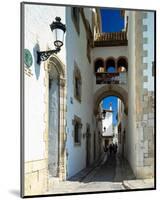 Oldtown Sitges Barcelona Spain-null-Mounted Art Print