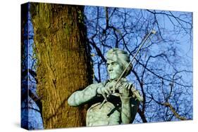 Ole Bulls Statue Man Playing Violin, Bergen, Norway, Scandinavia, Europe-Robert Harding-Stretched Canvas