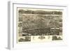 Olean, New York - Panoramic Map-Lantern Press-Framed Art Print