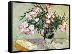 Oleanders and Books, 1888-Vincent van Gogh-Framed Stretched Canvas