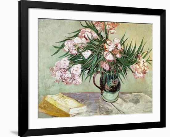 Oleanders and Books, 1888-Vincent van Gogh-Framed Giclee Print